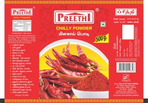 Preethi Red Chilli Powder Dried 100%, Packaging Size : 500gm