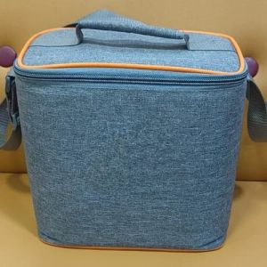 Plain Polyester Insulated Lunch Bags, Color : Grey 6x4 Inch