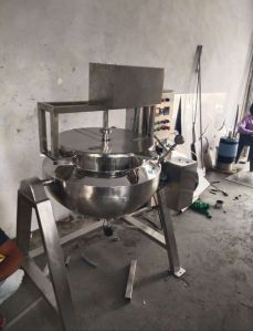 Electric Semi Automatic Starch Paste Kettle, Color : Metallic