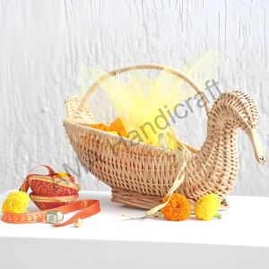 Duck Shape Bamboo Basket, Color : Brown, Technics : Hand Made