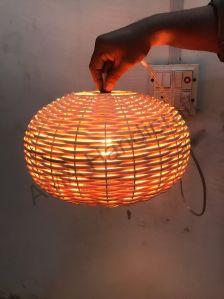 Hanging Bamboo Cane Lamp