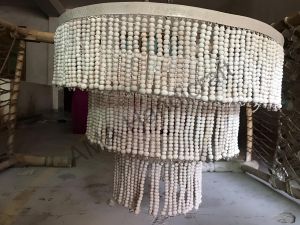 Wooden Beaded Chandelier