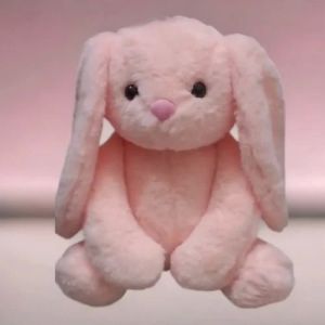 Fur Bunny Soft Toy, Color : Pink, Packaging Type : Plastic Packet For Kid Playing