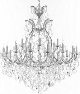 Polished Plain Glass Chandelier, Color : Transparent 200202505, Base Material : Metal