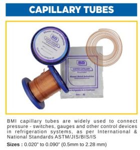 Copper Capillary Tubes, Color : Brown For Construction, Industrial