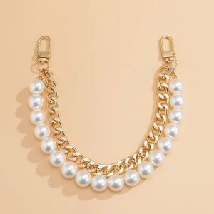 Purse Golden Premium Flat Pearl Chain-16in-1 PC