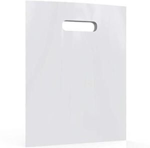 White Kraft Paper Medical Bag With D-cut Handle 110