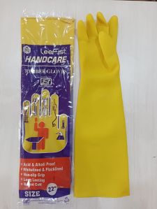 22Inch Yellow Leefist Hand Care Industrial Rubber Glove