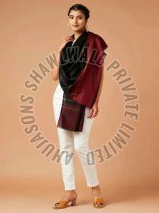 Plain Wool Sku AS01178379 Cashmere Stole Casual Wear, Technics : Handloom