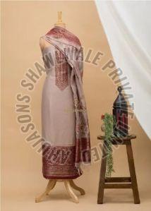 Sku AS01267901 Cotton Silk Unstiched Suit, Gender : Female, Technics : Handloom