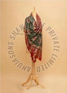 Sku AS01302825 Kalamkari Pashmina Shawl Party Wear 110x220 Cm, Gender : Female