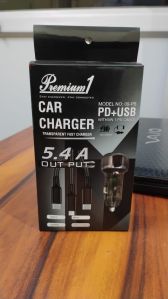 PREMIUM1 Battery Plastic Car Phone Charger, Color : Black, Grey