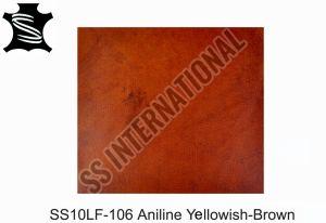 Aniline Yellowish Brown Finished Leather