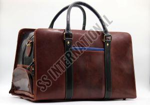 Plain Leather Travel Bags, Inner Material : Polyester