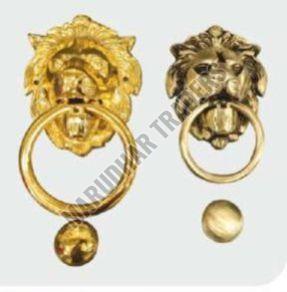 Polished Brass Lion Door Knocker, Color : Golden