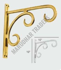 Polished Brass Plain Bracket 10x10 Inch Classy For Wall Mounting Use