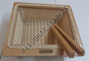 PVC Wooden Basket, Color : Brown Standard For Kitchen