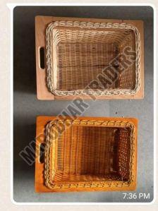 Wicker Wooden Basket, Color : Brown For Kitchen