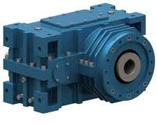 Premium Electric Powder Coated Cast Iron Extruder Duty Helical Gearbox, Color : Blue