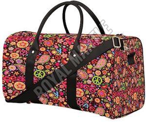 Cotton Printed Travel Bag, Color : Multi Color, Closure Type : Zipper