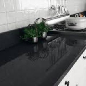 Bricbay Flamed Absolute Black Granite Stone 18x18ft For Countertop, Flooring, Kitchen Slab