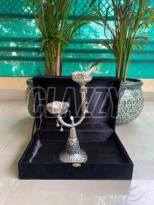 Antique Finish German Silver Candle Stand, Speciality : Attractive Look