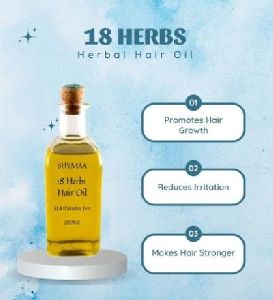 Shymaa 100% Naturals 18 Herbs Hair Oil, Packaging Size : 200ml, Packaging Type : Plastic Bottle