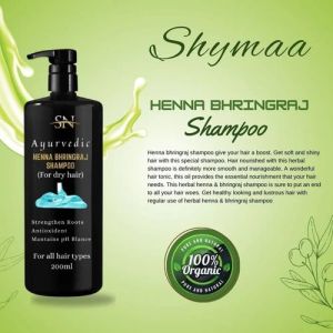 Shymaa Herbal Henna Bhringraj Shampoo, Packaging Size : 200ml, Packaging Type : Bottle