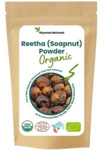 Shymaa Organic Reetha Powder, Color : Brown, Packaging Type : Bag, Packaging Size : 25kg