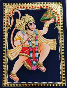Hanumanji tanjore painting