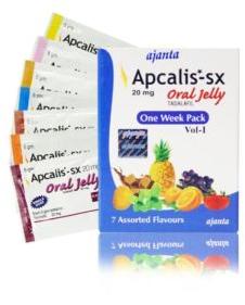 Apcalis SX Oral Jelly, For Erectile Dysfunction, Packaging Size : 7x5gm Sachet