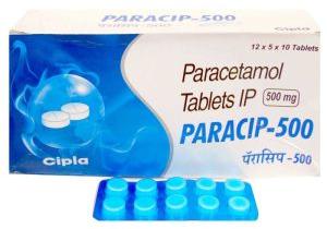 Paracip 500mg Tablets, Packaging Type : Blister