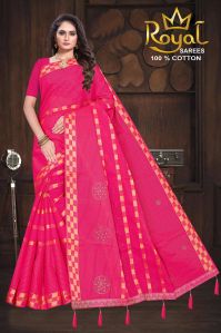 Lavanya Rani Pink Cotton Saree