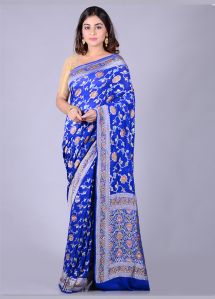Blue Khaddi Georgette Banarasi Saree
