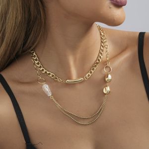 Alloy Natural Stone Plating Chain Women's Necklace
