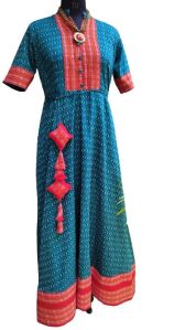 Ethnic handloom long gown