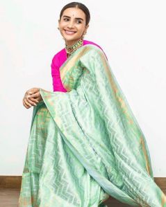 111 Green Lichi Silk Sarees