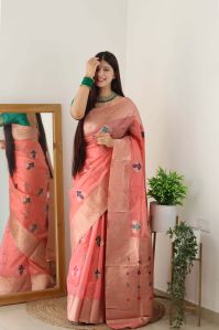 Pink Organza Sarees