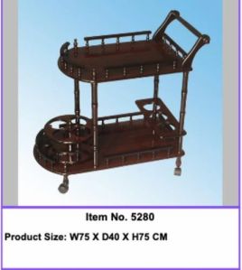 5280 Wooden Serving Trolley