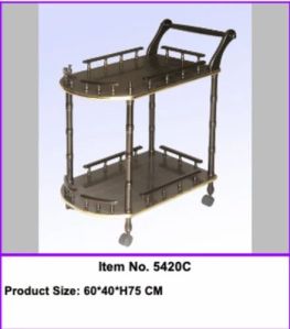 5420C Wooden Serving Trolley