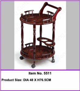 5511 Wooden Serving Trolley