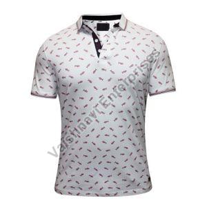 Crimp Cotton Mens Printed Polo T-shirt XL, XXL