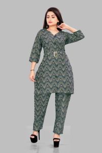 Ladies Fancy Printed Cotton Co Ord Set