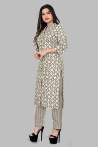 Ladies Rayon Kurti Pant Set