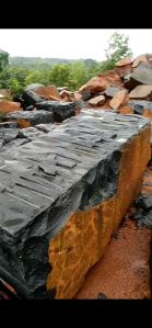 granite blocks black stone