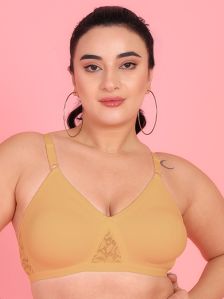 Curvy Love Plus Size Soft Cotton Everyday Beige Bra