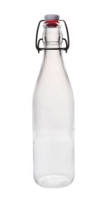 1000ml Clip Top Glass Water Bottle