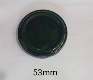 53mm Black Round Lug Cap