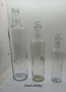Charlie  Glass Liquor Bottle