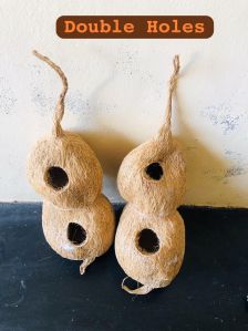 Coconut Shell Bird House, Packaging Type : Brown